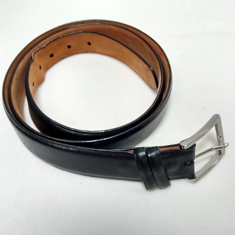 W. Kleinberg Glazed Calf Belt with Nickle Buckle